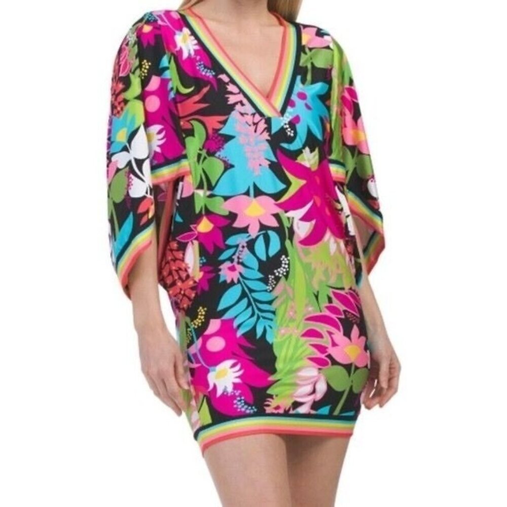 Trina Turk Tiki Swim Tunic Cover Up in Multi